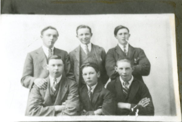 Copy of a photograph of six gentlemen